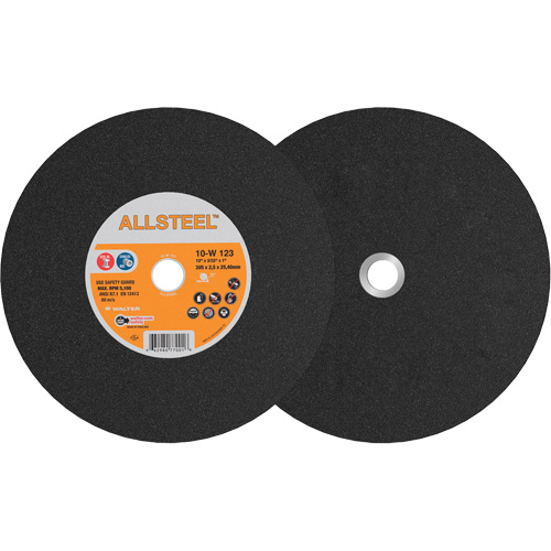Meule pour scie &agrave; tronçonner ALLSTEEL, 12" x 7/64", Arbre de 1", Type 1, Oxyde d'aluminium, 5100 Tr/min Superchem Industries