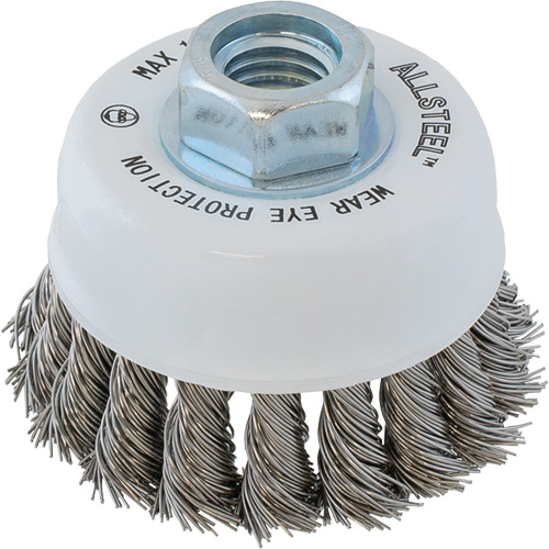 Brosse m&eacute;tallique ALLSTEEL, 3" dia. x 5/8"-11 arbre Superchem Industries