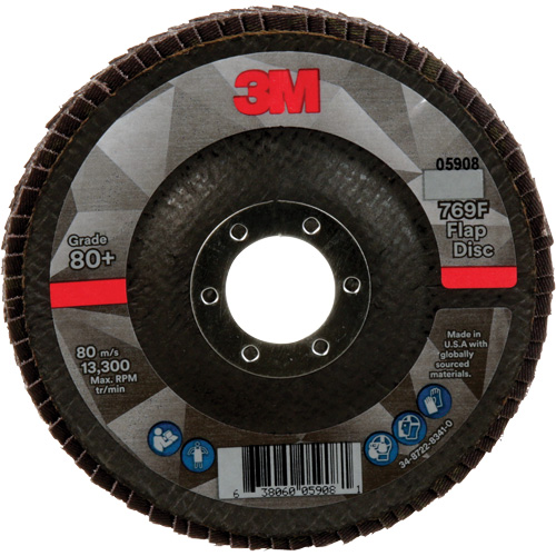 Disque &agrave; lamelles &agrave; changement rapide 769F, 4-1/2" x 7/8", Type 29, Grain 80+, C&eacute;ramique Superchem Industries