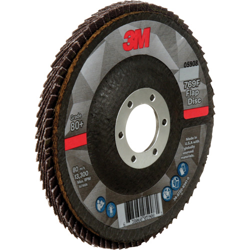 Disque &agrave; lamelles &agrave; changement rapide 769F, 4-1/2" x 7/8", Type 29, Grain 80+, C&eacute;ramique Superchem Industries
