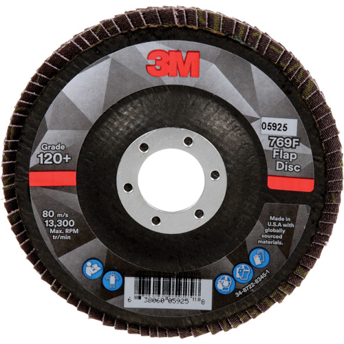 769F Quick Change Flap Disc, 4-1/2" x 7/8", Type 29, 120+ Grit, Ceramic Superchem Industries