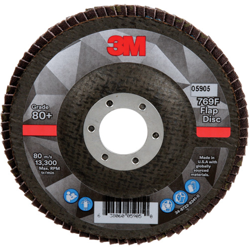 769F Quick Change Flap Disc, 4-1/2" x 7/8", Type 27, 80+ Grit, Ceramic Superchem Industries