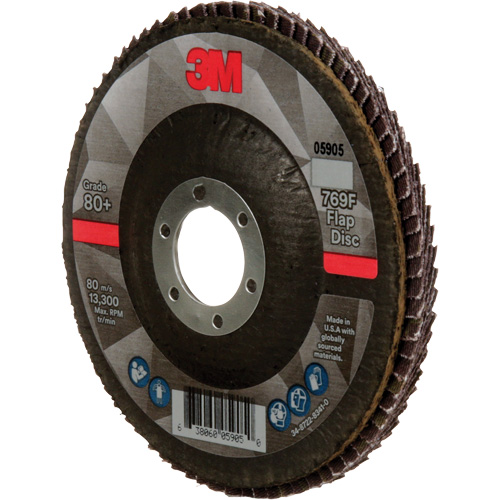769F Quick Change Flap Disc, 4-1/2" x 7/8", Type 27, 80+ Grit, Ceramic Superchem Industries