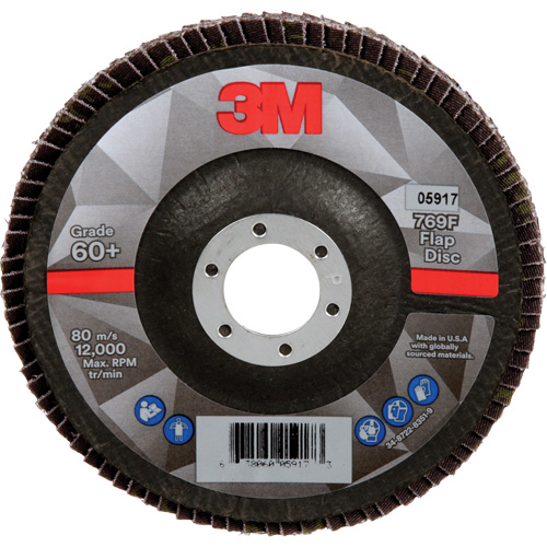 Disque &agrave; lamelles &agrave; changement rapide 769F, 5" x 7/8", Type 29, Grain 60+, C&eacute;ramique Superchem Industries