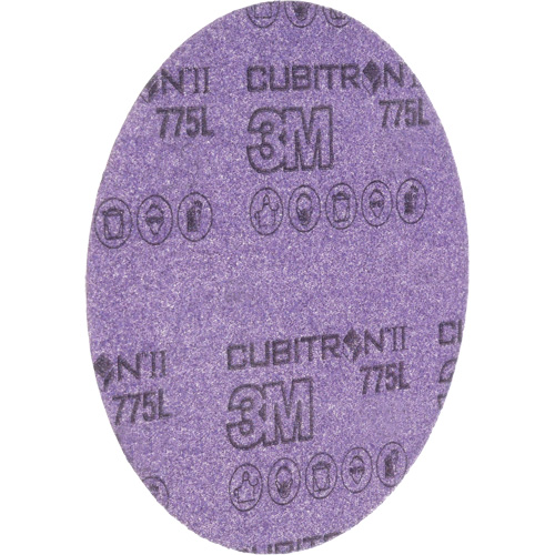 Disque en pellicule s&eacute;rie 775L Cubitron II Hookit, dia 6", Grain 240+, C&eacute;ramique, 3 mils Superchem Industries