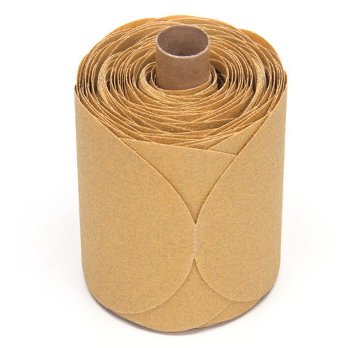 Stikit Gold Paper 216U Disc Roll, Aluminum Oxide, 5" W x 52' L, P80 Grit Superchem Industries