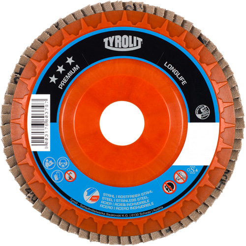 Disque &agrave; lamelles de premi&egrave;re qualit&eacute; LongLife, 7" x 7/8", Type 27, Grain 40, Zirconium Superchem Industries
