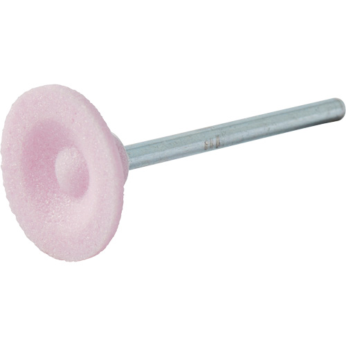 Vitrified Bond Mounted Point, B81, Aluminum Oxide, 3/4" Dia., 3/16" L, 80 Grit Superchem Industries