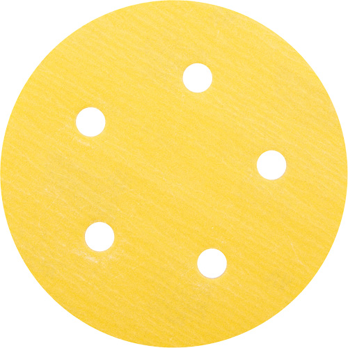 Gold Reserve A296 Paper H&L Vacuum Disc, 5" Dia., 320 Grit, Aluminum Oxide, C-Weight Superchem Industries