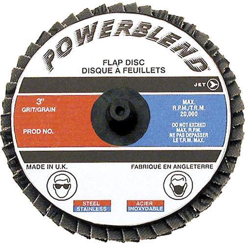 Powerblend Roll-On Flap Disc, 2" x Z40 Grit Superchem Industries