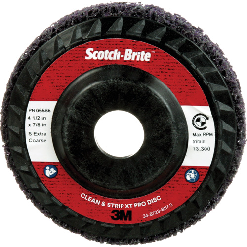Disque Clean and Strip XT Pro XO-DC Scotch-Brite, 4-1/2" dia., Grain Extra grossier, Carbure de silicium Superchem Industries