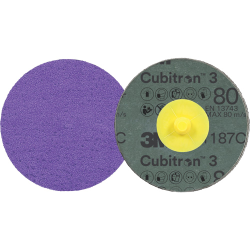 Cubitron 3 Roloc Fibre Disc, 2" Dia., 80+ Grit, Ceramic Superchem Industries