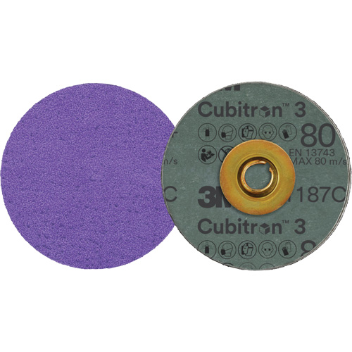 Cubitron 3 Roloc Fibre Disc, 3" Dia., 80+ Grit, Ceramic Superchem Industries