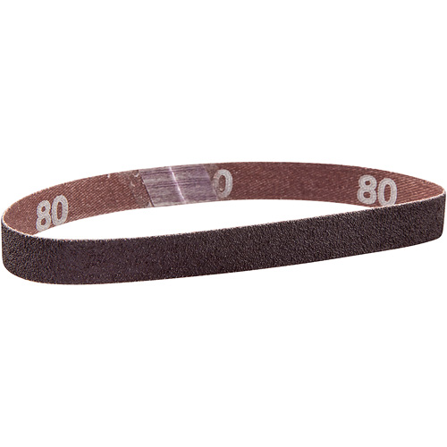 Metalite&reg; Cloth File Sanding Belt, 1/2" W x 12" L, Aluminum Oxide, 100 Grit Superchem Industries