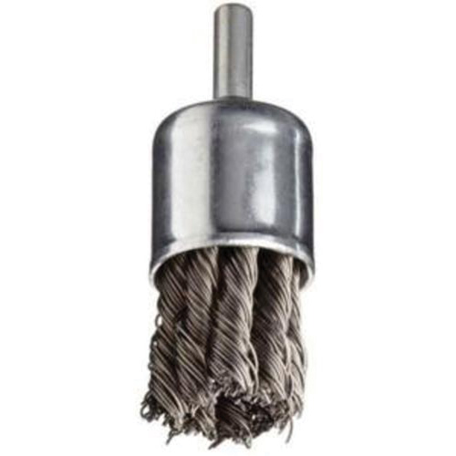 Stem Mounted Knotted Wire Brush, 1" Dia. x 1/4" Arbor Superchem Industries