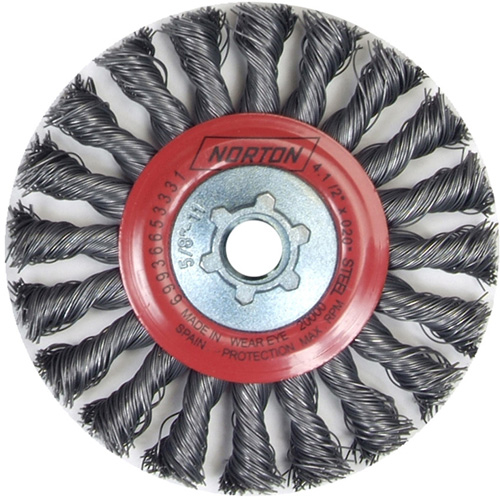 Roue compl&egrave;te de c&acirc;ble de torsion, Dia. 4", Fils 0,02", Arbre 5/8"-11, Acier Superchem Industries