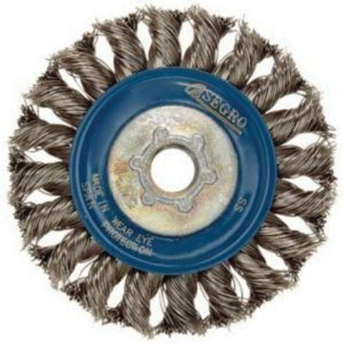Roue compl&egrave;te de c&acirc;ble de torsion, Dia. 5", Fils 0,02", Arbre 5/8"-11, Acier inoxydable Superchem Industries