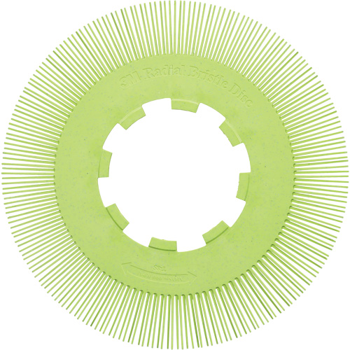 Brosse radiale en soies de pr&eacute;cision type S PN-RB sans adaptateur Scotch-Brite, C&eacute;ramique, Grain 50+, 8" dia. Superchem Industries