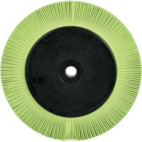 Brosse radiale en soies de pr&eacute;cision type S PN-RB avec bride Scotch-Brite , C&eacute;ramique, Grain 50+, 8" dia. Superchem Industries