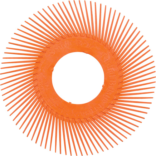 Brosse radiale en soies de pr&eacute;cision type C PN-RB sans adaptateur Scotch-Brite , C&eacute;ramique, Grain 80+, 7-5/8" dia. Superchem Industries