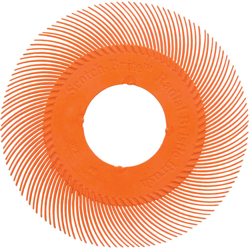 Brosse radiale en soies de pr&eacute;cision type C PN-RB sans adaptateur Scotch-Brite , C&eacute;ramique, Grain 80+, 6" dia. Superchem Industries