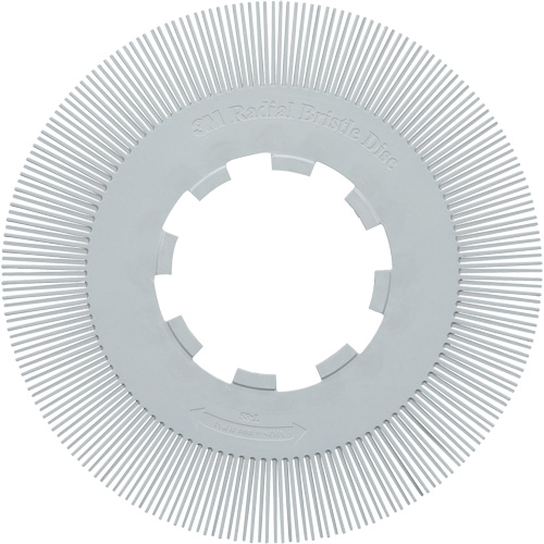 Brosse radiale en soies de pr&eacute;cision type S PN-RB sans adaptateur Scotch-Brite , C&eacute;ramique, Grain 120+, 8" dia. Superchem Industries