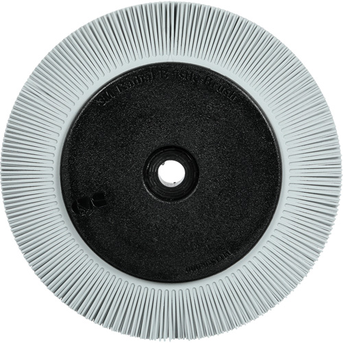 Brosse radiale en soies de pr&eacute;cision type S PN-RB avec bride Scotch-Brite , C&eacute;ramique, Grain 120+, 8" dia. Superchem Industries