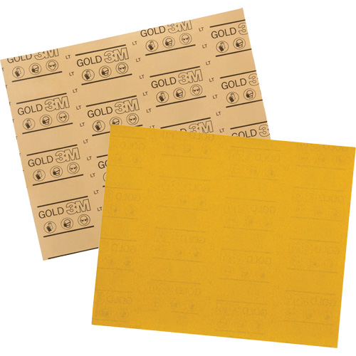 Gold Abrasive Sheet 12541, 9" x 11", 320 Grit, Aluminum Oxide Superchem Industries