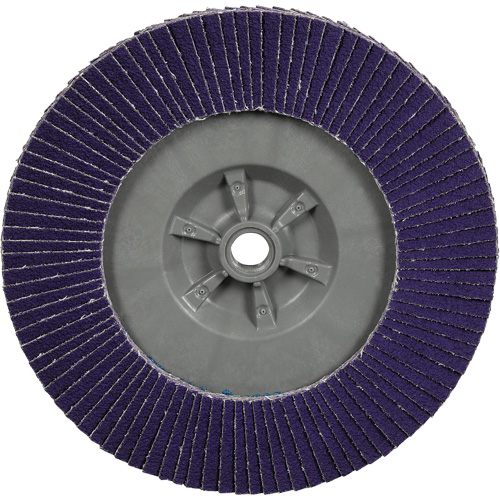 Disque &agrave; lamelles plate 1169F Cubitron 3, 7" x 5/8"-11, Type T29, Grain 80+, C&eacute;ramique Superchem Industries
