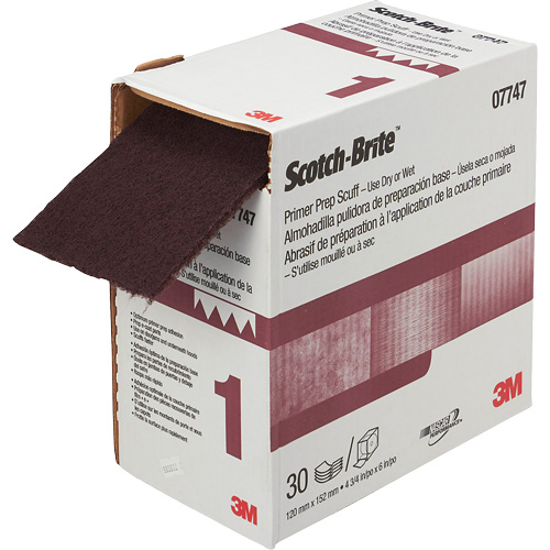 Pr&eacute;paration de la couche d'appr&ecirc;t VFN Scotch-Brite, 4-3/4" x 180", Oxyde d'aluminium Superchem Industries