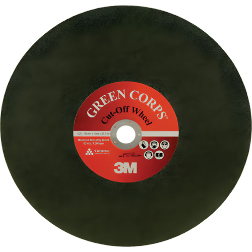 Disque &agrave; tronçonner Green Corps, 13-9/10" x 0,118", Arbre de 1", C&eacute;ramique, 20 000 Tr/min Superchem Industries