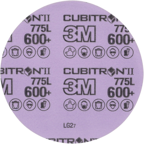 Cubitron II Hookit Film Disc, 5" Dia., 600+ Grit, Ceramic, 3 mil Superchem Industries