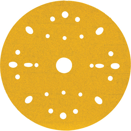 Disque abrasif dor&eacute; Hookit, dia 6", Grain 180, Oxyde d'aluminium, Poids C Superchem Industries