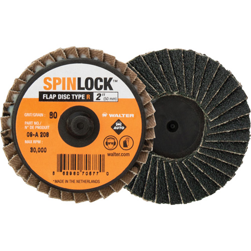 Disque &agrave; lamelles SPINLOCK, 2" x Grain 40, Oxyde d'aluminium Superchem Industries