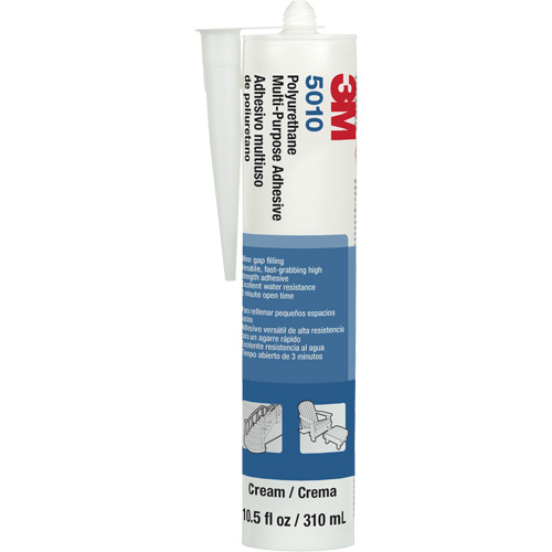 Adh&eacute;sif polyur&eacute;thane polyvalent 5010, 310 ml, Cartouche, Cr&egrave;me Superchem Industries