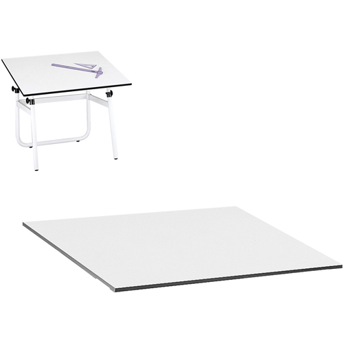 Dessus pour table &agrave; dessin r&eacute;glable Vista, 48" la x 3/4" h, Blanc Superchem Industries