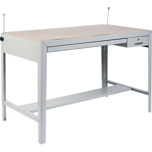 Base pour table &agrave; dessin de pr&eacute;cision, 56-3/8" la x Gris Superchem Industries