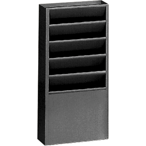 Literature Storage Racks, Stationary, 5 Slots, Steel, 9-3/4" W x 4-1/8" D x 21" H Superchem Industries