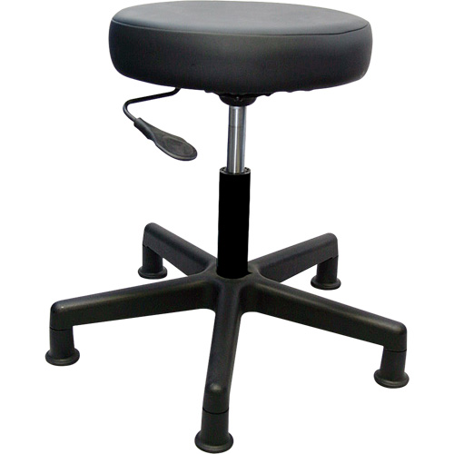 Tabouret de travail de s&eacute;rie 900, Stationnaire, Ajustable, , Vinyle Si&egrave;ge, Noir Superchem Industries