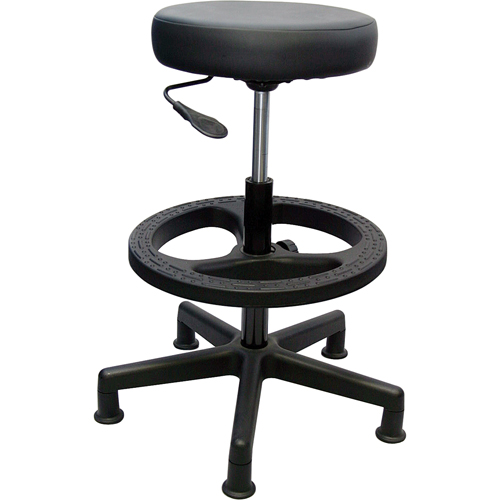 Tabouret de travail de s&eacute;rie 900, Stationnaire, Ajustable, , Tissu Si&egrave;ge, Noir Superchem Industries