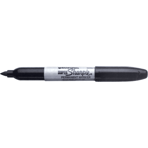 Permanent Markers - Super, Black, Fine Tip Superchem Industries