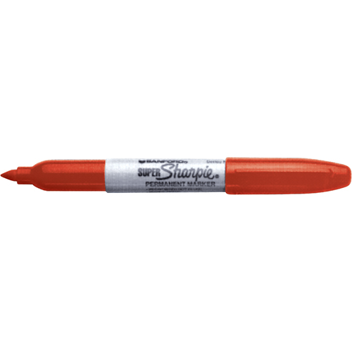 Marqueurs permanents - Super, Rouge, Pointe Fin Superchem Industries