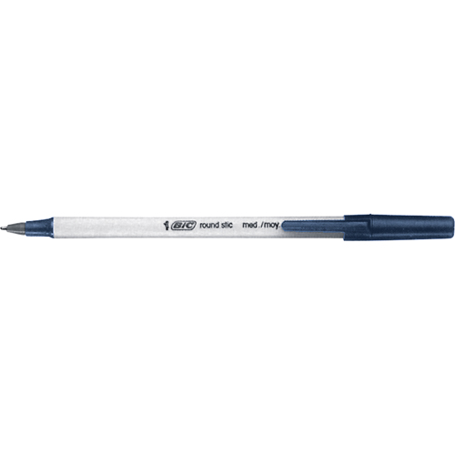 Bic&reg; Round Stic Ball Point Pen, Blue, 0.8 mm Superchem Industries