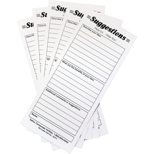 Suggestion Boxes - Suggestion Cards, 25/pkg Superchem Industries