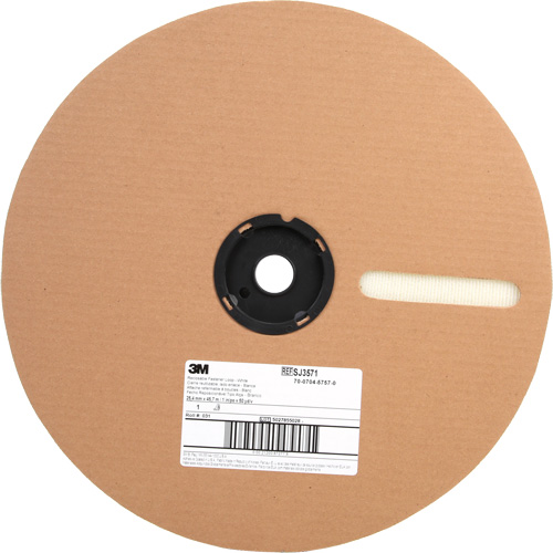 Fastener, Loop, 50 yds x 1", Adhesive, White Superchem Industries