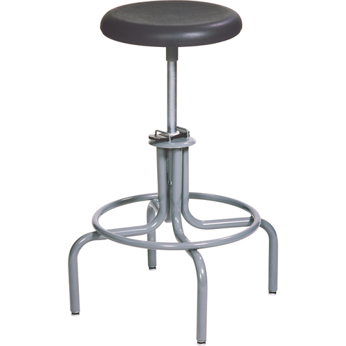600 Series Stool, Stationary, Adjustable, 27" - 33", Polyurethane Seat, Black Superchem Industries