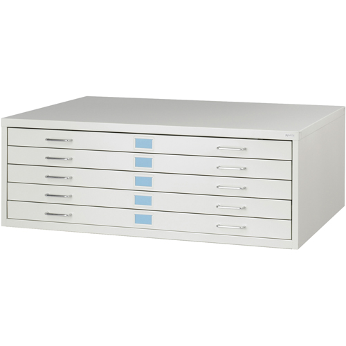 FacilTM Flat File Cabinets, 5 Drawers, 46" W x 32" D x 16-3/8" H Superchem Industries