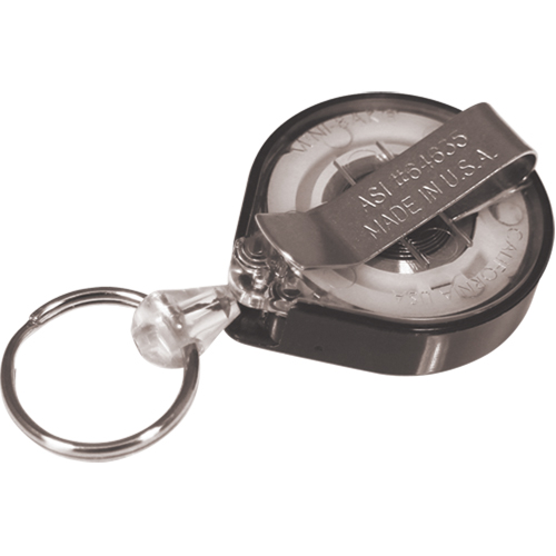 Retractable Mini-Bak&reg; Key Rings, Plastic, 36" Cable, Belt Clip Attachment Superchem Industries