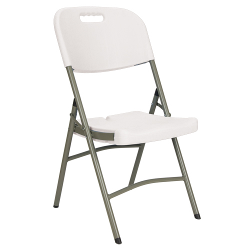 Folding Chairs, Polyethylene, White, 350 lbs. Weight Capacity Superchem Industries