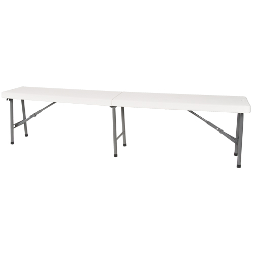 Folding Bench, Polyethylene, 72" L x 12" W x 17" H Superchem Industries